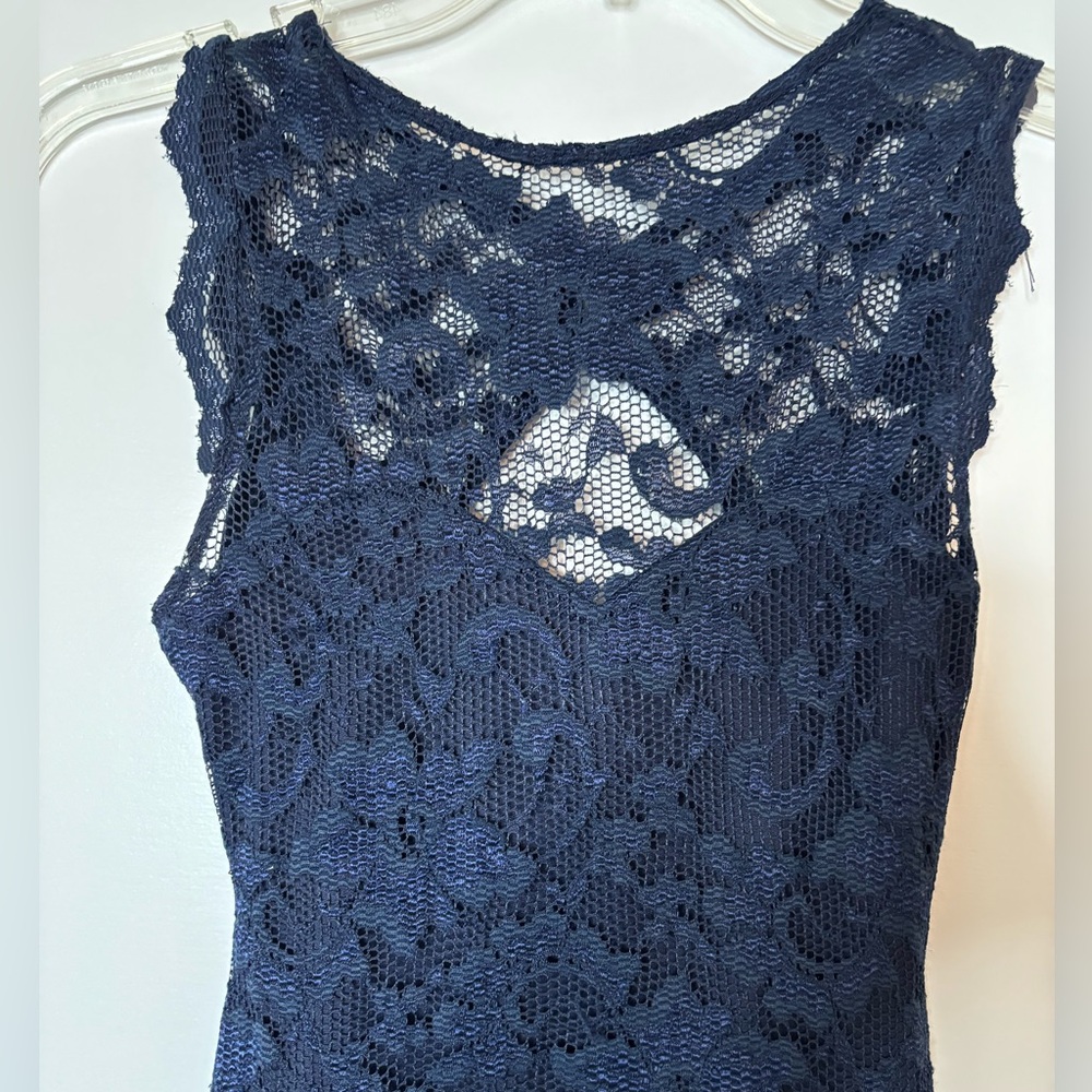 Oasis Navy Elegant dress size 6 in excellent condition - Picture 2 of 4